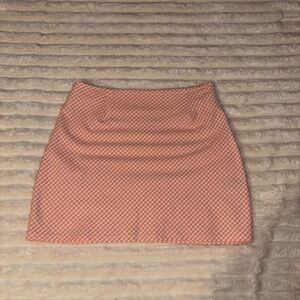 Orange and Pink Gingham Cotton On Women's Skirt